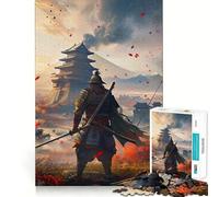 Samurai Japanese Landscape Hard Jigsaw Puzzle for Adults 1000 Pieces Fine Logic Toy Calm Fun Neat Edge Thoughtful Gift (38x26cm)