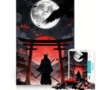 Samurai Japanese Landscape Hard Jigsaw Puzzle for Adults 1000 Pieces Fine Logic Toy Calm Fun Neat Edge Thoughtful Gift (50x75cm)