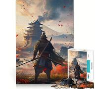 Samurai Japanese Landscape Hard Jigsaw Puzzle for Adults 1000 Pieces Recall Boost Quiet Calm Smooth Cut Classic Gift (38x52cm)