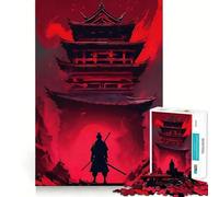 Samurai Japanese Landscape Jigsaw Puzzles for Adults1000 Pieces Improve Memory Relax Mind Sharp Edge Art Collection Piece (38x52cm)