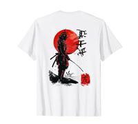 Samurai Japanese Red Eclipse Warrior Art T-Shirt