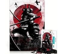 Samurai Japanese Style Jigsaw Puzzles 1000 Pieces for Adults Boost Memory Peaceful Fun Premium Cut Memorable Gift (38x26cm)