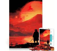 Samurai Japanese Sunset 1000 Piece Jigsaws for Teenagers Puzzle Improve Recall Casual Relax Exact Edge Stylish Gift (50x75cm)