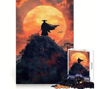 Samurai Japanese Sunset Jigsaw Puzzles for Adults 1000 Pieces Brain Skill Relaxed Mind Exact Edge Art Collection Piece (50x75cm)