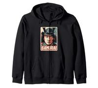 Samurai Japanese Ukiyo-e Anime Retro Japan Bushido Souvenir Zip Hoodie