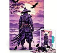 Samurai Japanese Warrior 1000 Pieces Jigsaw Puzzles for Adults Fine Logic Toy Leisure Time Neat Edge Art Collectible (38x52cm)