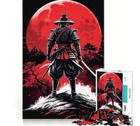 Samurai Japanese Warrior Jigsaw Puzzles 1000 Pieces for Adults Strengthen Recall Calm Mind Quality Edge Warm Surprise (50x75cm)