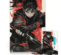 Samurai Jigsaw Puzzle 1000 Piece for Teenagers Logic Train Toy Light Relax Smooth Cut Wall Art Decor (38x26cm)