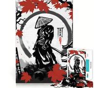 Samurai Katana Japan 1000 Piece Jigsaw Puzzles for Teenagers Jigsaw Wise Think Toy Relax Time Clear Cut Festival Gift (38x52cm)