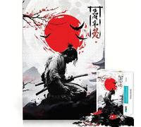 Samurai Katana Japan 1000 Pieces Jigsaw Puzzles for Teenagers Logic Train Toy Quiet Fun Smooth Cut Lovely Gift (38x26cm)