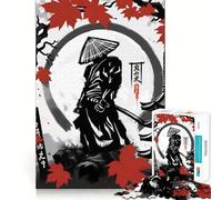 Samurai Katana Japan 1000 Pieces Jigsaws Adults Puzzles Think Smart Toy Home Activity Smooth Cut Xmas Surprise (38x26cm)