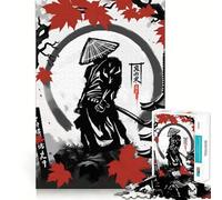 Samurai Katana Japan Jigsaw Puzzles 1000 Pieces for Adults Memory Gain Anxiety Relief Design Assembly Artistic Gift (50x75cm)