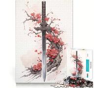 Samurai Katana Sword Jigsaw Puzzle 1000 Piece for Teenagers Reason Skill Toy Relaxing Fun Exact Cut (50x75cm)