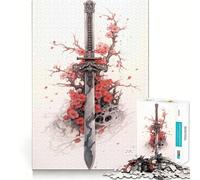 Samurai Katana Sword Teenagers 1000 Piece Jigsaw Puzzle Logic Boost Toy Indoor Fun Premium Edge Memorable Gift (38x26cm)