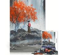 Samurai Landscape Painting Hard Jigsaw Puzzle for Adults 1000 Pieces Intellect Toy Cozy Time Quality Cut (50x75cm)