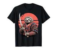 Samurai Lazy Sloth Katana Sword Sloths T-Shirt