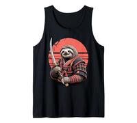 Samurai Lazy Sloth Katana Sword Sloths Tank Top