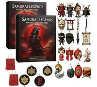Samurai Legends Advent Calendar 2025, 24 Days of Christmas Countdown Calendars with 24 Samurai-Themed Ornaments, Funny Countdown Advent Calendar for Samurai Enthusiasts (2Set)