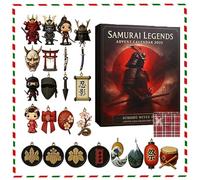 Samurai Legends Advent Calendar - 2025, Christmas Advent Calendar with Unique 24 Bushido Ornaments, Japanese Warrior Culture Countdown Gift for History Lovers, Japanophiles and Collectors