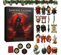 Samurai Legends Advent Calendar 2025, Christmas Advent Calendar, with Unique 24 Bushido Ornaments, Japanese Warrior Culture Countdown Gift, for History Lovers, Japanophiles and Collectors (#1pc)