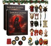 Samurai Legends Advent Calendar 2025, Christmas Advent Calendar, with Unique 24 Bushido Ornaments, Japanese Warrior Culture Countdown Gift, for History Lovers, Japanophiles and Collectors (#2pc)