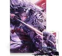Samurai Maiden Jigsaw Puzzles for Teenagers 1000 Piece Mind Challenge Toy Relaxing Fun Precise Cut Festive Gift (38x26cm)