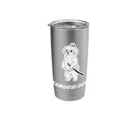 Samurai Maltese Funny Katana Warrior Dog Stainless Steel Insulated Tumbler