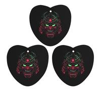 Samurai Mask 3 PCS Car Air Freshener Hanging Aromatherapy Tablets Automotive Ornament for Auto Room Bathroom Bedside Love form