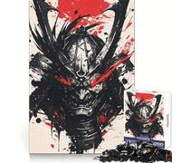 Samurai Mask Japanese 1000 Piece Jigsaw Puzzles for Teenagers Jigsaw Think Toy Together Fun Sharp Cut Art Collectible (50x75cm)