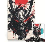 Samurai Mask Japanese 1000 Piece Jigsaw Puzzles for Teenagers Jigsaw Think Toy Together Fun Sharp Cut Art Collectible (50x75cm)