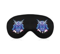 Samurai Mask Japanese Cute Sleep Masks Breathable Eye Mask with Adjustable Strap Light Blocking Comfortable Travel