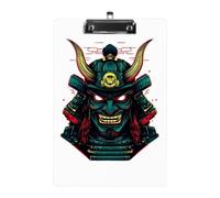 Samurai Mask Oni Devil Japanese Acrylic Clipboard for Letter A4 Size Transparent