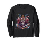 Samurai Masks Fearless Warrior Spirit Long Sleeve T-Shirt