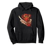 Samurai Masks Fearsome Spirit Warrior Demon Pullover Hoodie