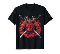 Samurai Masks Fierce Mask with Swords T-Shirt