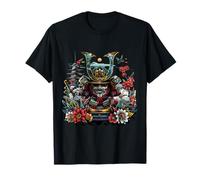 Samurai Masks Warrior Blossoms Sunset T-Shirt