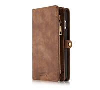 Samurai Mobile Leather Wallets Phone Case Cover for iPhone 6/iPhone 6S, Card Slot Series [Zipper Cash Storage] Premium Flip Wallet Case Cover With Detachable Magnetic Hard Case