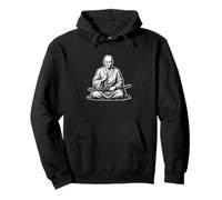 Samurai Monk Meditation Art Pullover Hoodie