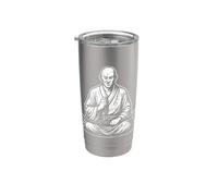 Samurai Monk Meditation Art Stainless Steel Insulated Tumbler