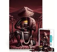 Samurai Mount Fuji Hard Jigsaw Puzzle for Adults 1000 Pieces Fine Logic Toy Calm Fun Neat Edge Thoughtful Gift (38x52cm)