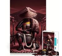 Samurai Mount Fuji Jigsaw Puzzles 1000 Pieces for Adults Strengthen Memory Group Joy Clean Edge Stylish Gift (38x26cm)