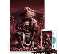Samurai Mount Fuji Jigsaw Puzzles for Teenagers 1000 Piece Brain Workout Toy Mental Relax Art Assembly Unique Gift (50x75cm)