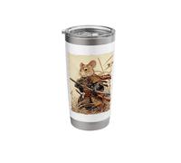 Samurai Mouse Art - Ukiyo-e Warrior Stainless Steel Insulated Tumbler