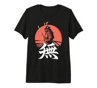 Samurai Mu - Brush Stroke Japanese Warrior Art Premium T-Shirt