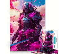 Samurai Neon 1000 Piece Jigsaw Puzzles for Teenagers Jigsaw Wise Think Toy Relax Time Clear Cut Festival Gift (38x26cm)