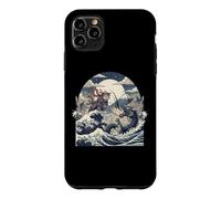 Samurai Ninja Cat vs Dragon Monster Great Wave Japanese Art Case for iPhone 11 Pro Max