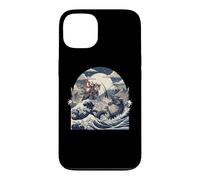Samurai Ninja Cat vs Dragon Monster Great Wave Japanese Art Case for iPhone 13