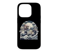 Samurai Ninja Cat vs Dragon Monster Great Wave Japanese Art Case for iPhone 14 Pro