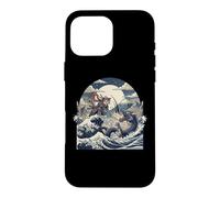 Samurai Ninja Cat vs Dragon Monster Great Wave Japanese Art Case for iPhone 16 Pro Max