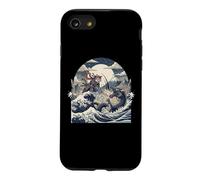 Samurai Ninja Cat vs Dragon Monster Great Wave Japanese Art Case for iPhone SE (2020) / 7/8
